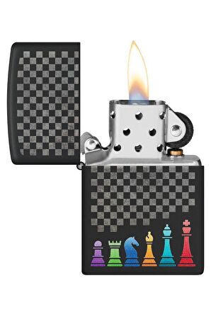 Zippo Çakmak 48662-106758 218C Chess Pieces Design