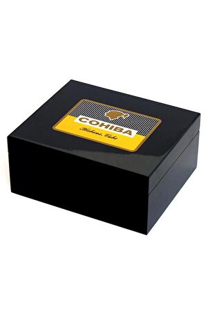 Cohiba Sedir Humidor Puro Kutusu Siyah