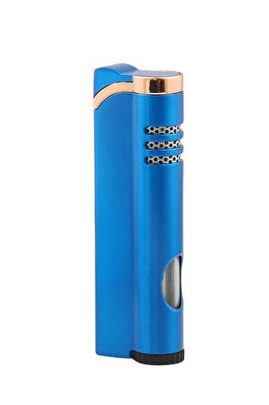 Parmida Tek Torch Pürmüz Mavi Metal Puro Çakmağı