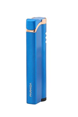 Parmida Tek Torch Pürmüz Mavi Metal Puro Çakmağı