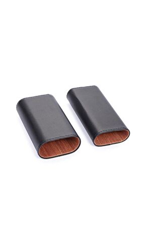 Cohiba Siyah İkili Deri Puro Kılıfı