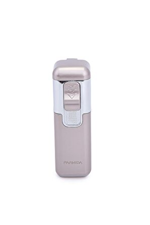Parmida 4 Torch Bej-Gümüş Metal Puro Çakmağı