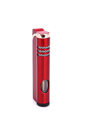 Parmida Tek Torch Pürmüz Kırmızı Metal Puro Çakmağı