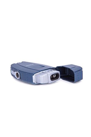 Parmida Çift Torch Pürmüz Lacivert Metal Puro Çakmağı