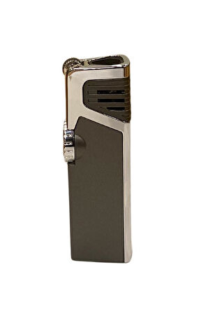 Cohiba Gümüş-Gunmetal Dahili Delicili 3 Torch Pürmüz Puro Çakmağı