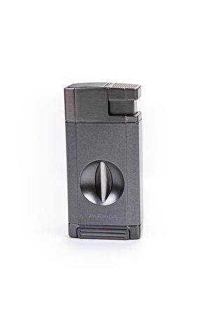 Parmida Çift Torch Pürmüz Gunmetal V-Cut Puro Çakmağı