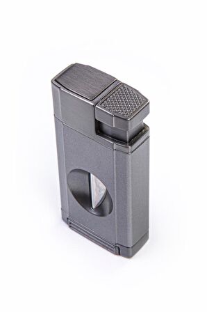 Parmida Çift Torch Pürmüz Gunmetal V-Cut Puro Çakmağı