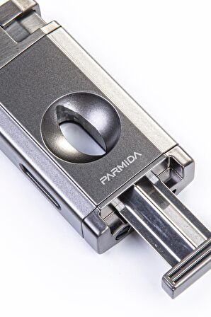 Parmida Çift Torch Pürmüz Gunmetal V-Cut Puro Çakmağı