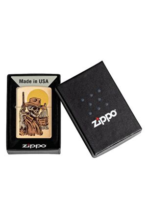 Zippo Çakmak 48519-103458 204B Cowboy Skull Design