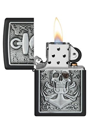 Zippo Çakmak 48122-098031 Skull Anchor Emblem