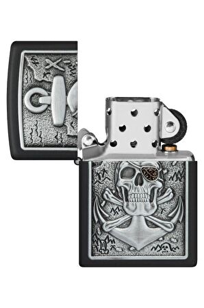 Zippo Çakmak 48122-098031 Skull Anchor Emblem