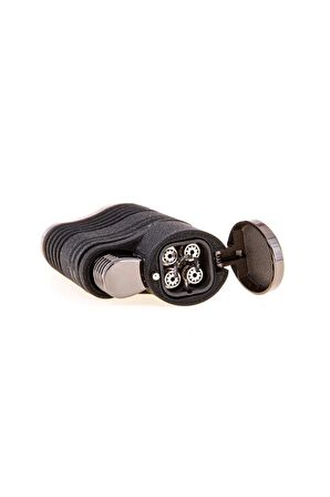 Parmida 4 Torch Pürmüz Siyah Puro Çakmağı