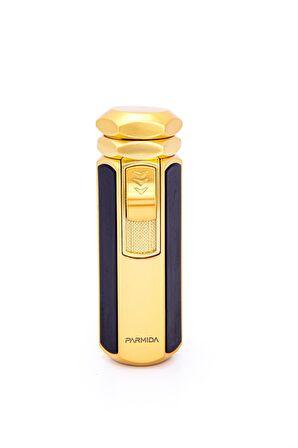 Parmida 4 Torch Pürmüz Gold-Siyah Metal Puro Çakmağı