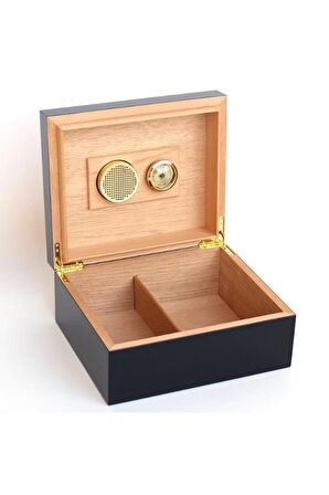 Cohiba Siyah Nokta Desenli Sedir Humidor Puro Kutusu