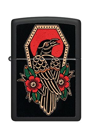 Zippo Çakmak 48611-103655 218 Crow Tattoo Design