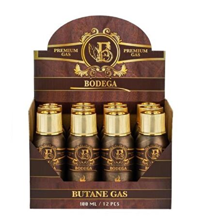 Bodega Premium Gazlı ve Pürmüzlü Çakmaklar İçin Bütan Gaz 100ml