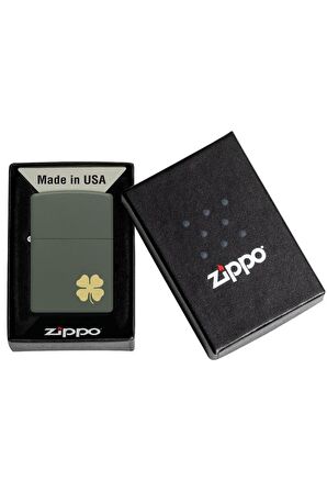 Zippo Çakmak 49796-093918 221 Four Leaf Clover Design