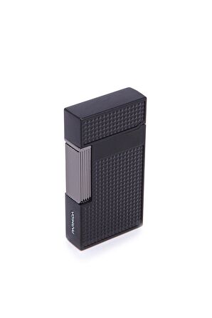 Parmida Siyah İşlemeli Perde Alev Metal Puro Çakmağı