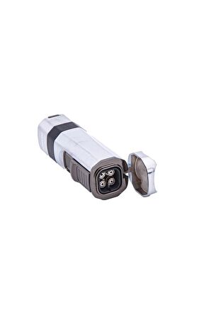 Parmida 4 Torch Pürmüz Gümüş Puro Çakmağı