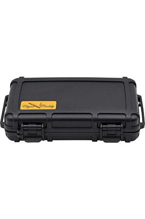 Cigar Caddy 5 XL 60 Ring Siyah Travel Humidor Puro Kutusu