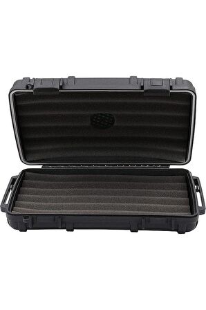Cigar Caddy 5 XL 60 Ring Siyah Travel Humidor Puro Kutusu