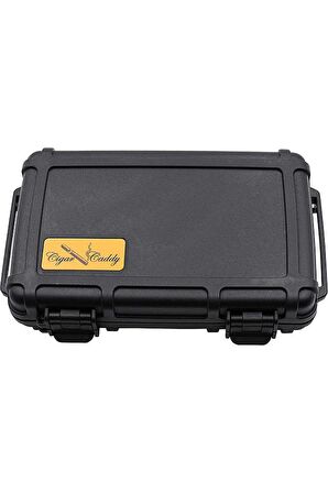 Cigar Caddy 5 XL 60 Ring Siyah Travel Humidor Puro Kutusu