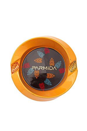 Parmida Puro Yaprağı Desenli Sarı İkili Porselen Puro Küllüğü