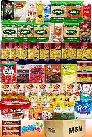 Ramazan Kolisi Erzak Paketi Mega Paket 45 Parça Çocuklar Için Çikolatalı Toplam 19kg No :14