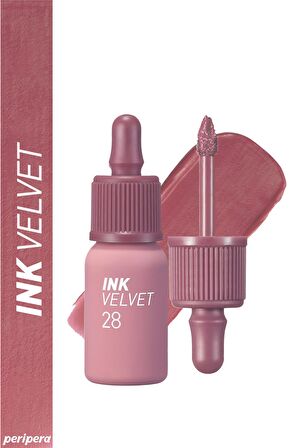 Yüksek Pigmentli, Kadife Görünümlü, Gün Boyu Kalıcı Tint Peripera Ink Velvet (28 Mauveful Nude)
