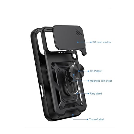 Gpack Honor 600 Kılıf Pars Yüzüklü Standlı