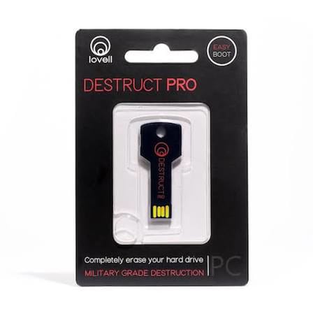 Lovell Destruct PRO Sabit Disk Veri Silgisi Bilgisayar Verilerini Kalıcı Olarak Silme