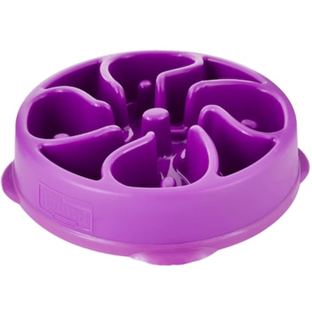 Outward Hound Fun Feeder Flower Yavaş Yeme Mama Kabı Large - Mor