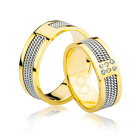 Dört Şeritli Altın Alyans 0701-3