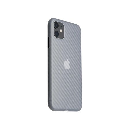 iPhone 11 Telefon Kılıfı Carbon Beyaz