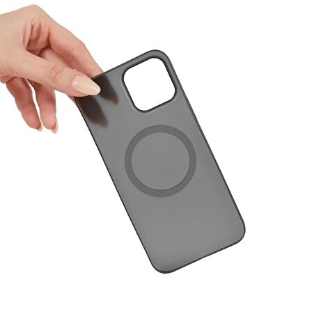 iPhone 13 Telefon Kılıfı MagSafe Ultra İnce Siyah
