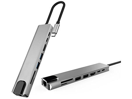 DEXIM All in One USB-C Hub Çoğaltıcı Gri