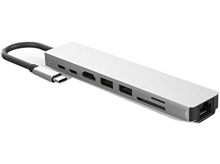 DEXIM All in One USB-C Hub Çoğaltıcı Gri