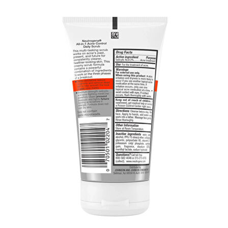 Neutrogena All-in-1 Akne Control Günlük Peeling 124 ML