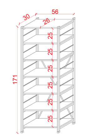 Modern 6 Raflı Metal Kitaplık Üçlü Ayrılabilir Modül Dekoratif Çok Amaçlı Kitaplık METALK01 