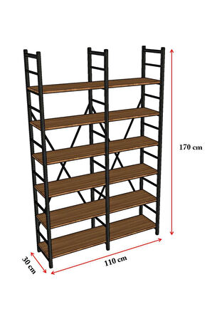 6 RAFLI METAL KİTAPLIK İKİ MODÜL