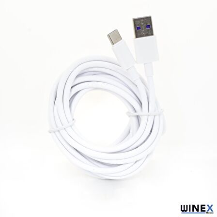 Winex Samsung Galaxy M53 3A 45W UsbA to Type-C 3Metre Data ve Hızlı Şarj Kablosu