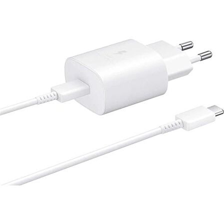 Samsung Type-C 25 Watt Hızlı Şarj Aleti Beyaz