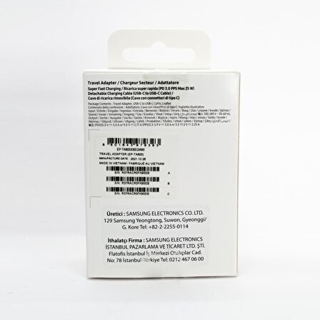 Samsung Type-C 25 Watt Hızlı Şarj Aleti Siyah