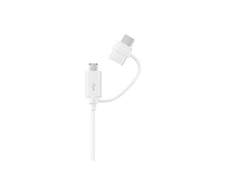 Samsung Galaxy Note 10 + Micro ve Type-C Çift Çıkış Portlu Data ve Hızlı Şarj Kablosu 1.5m (Samsung Türkiye Garantili)