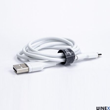 Winex CA58 2.4A UsbA to Type-C Data ve Hızlı Şarj Kablosu Beyaz
