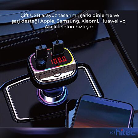 ScHitec C21 Fm Handsfree Bluetooth Modülatör Araç MP3 Player