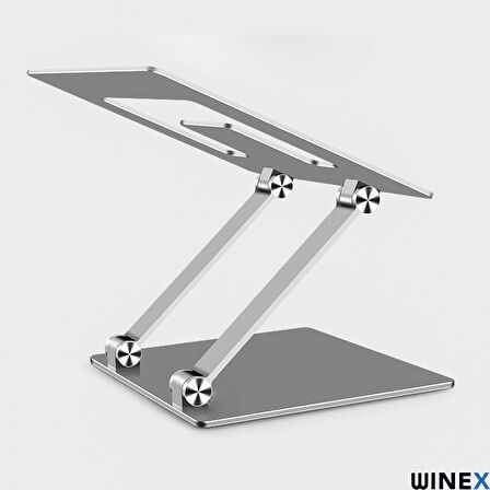 Winex Metal Ayarlanabilir Laptop, Tablet, Macbook, Matebook Yükseltici Katlanabilir Stand Tutucu Uzay Grisi