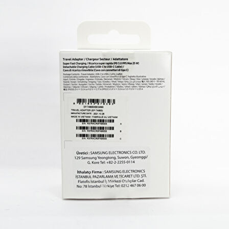 Samsung Type-C 25 Watt Hızlı Şarj Aleti Siyah