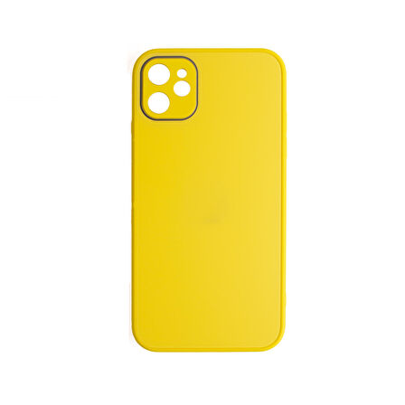 ScHitec Deluxe İphone 12 Mat Kılıf Sarı