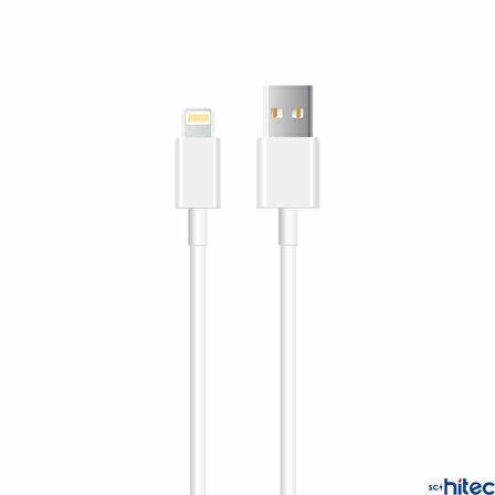 ScHitec X74 UsbA to İphone Lightning 2Metre Data ve Hızlı Şarj Kablosu Beyaz